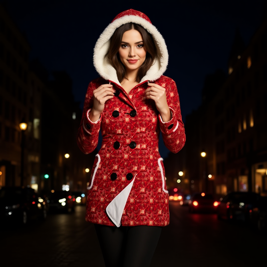 PGP Holiday After Hours Hooded Double-Breasted Winter Coat With Fleece - Voted #1