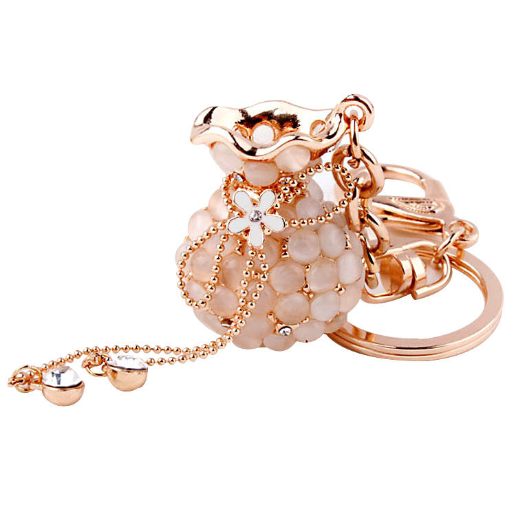 Mermaidcore Opalocean Keychain – Purse Charm with Tassel & Rhinestones | 15cm