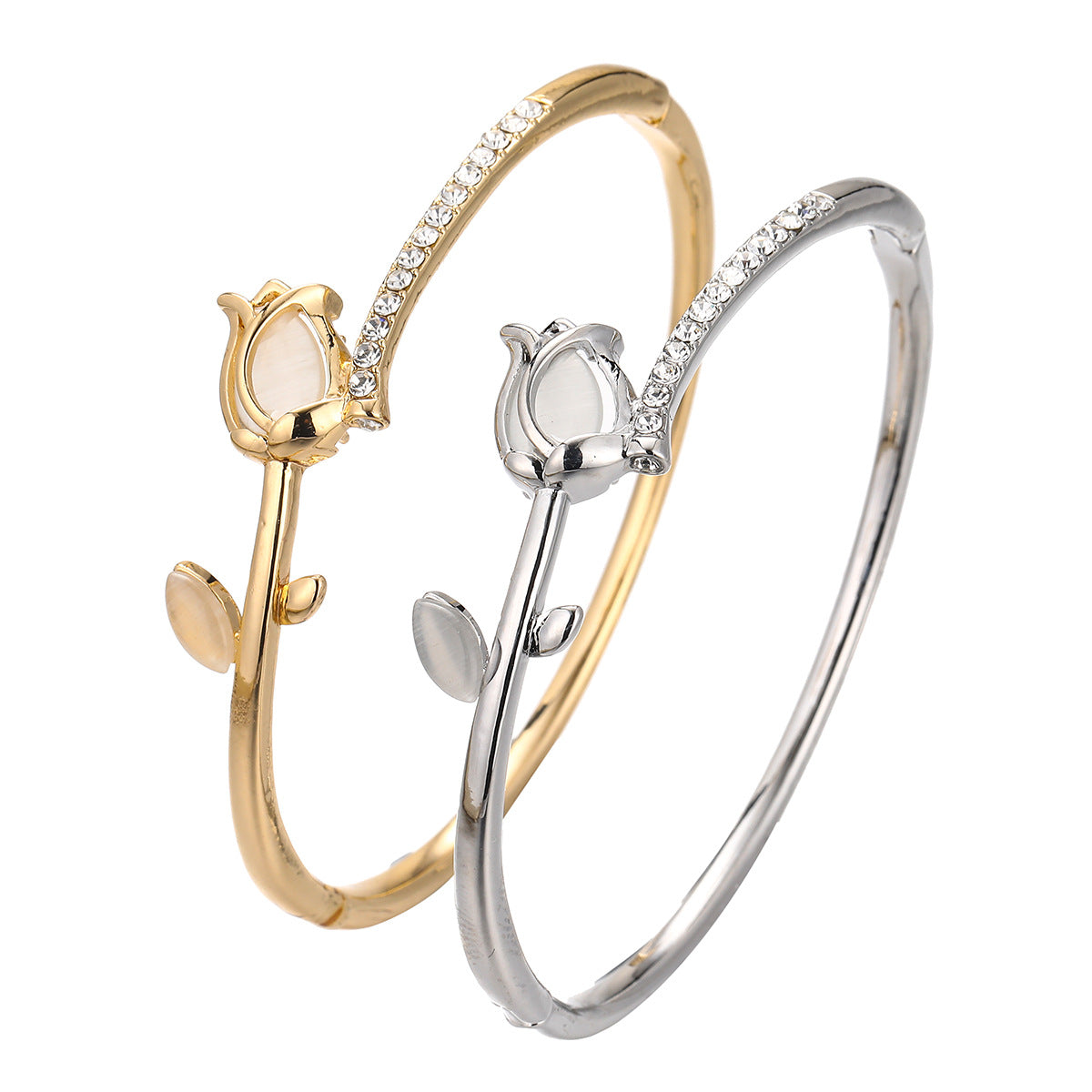 PGP Holiday| The Opal Tulip Bracelet | Silver or Gold Tone