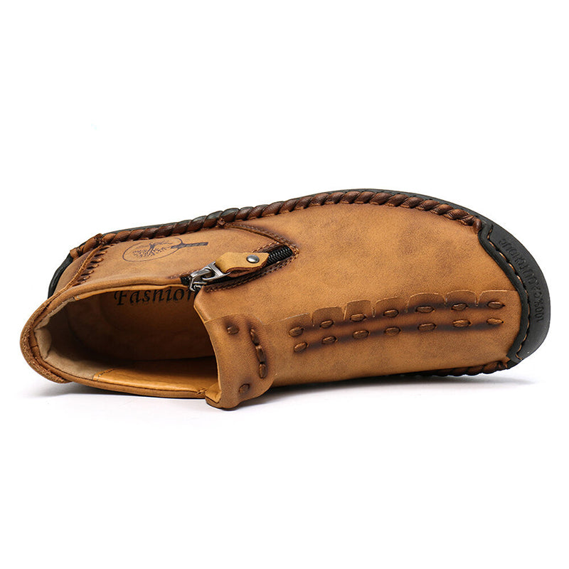 Men's Comfort & Style Focus Ankle Boots Zipper Outdoor Hiking Shoes