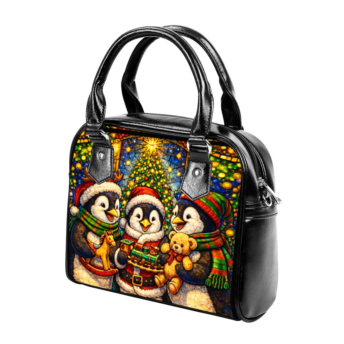 PGP Holiday Penguins Raid the Workshop Handbag With Single Shoulder Strap — Voted #1