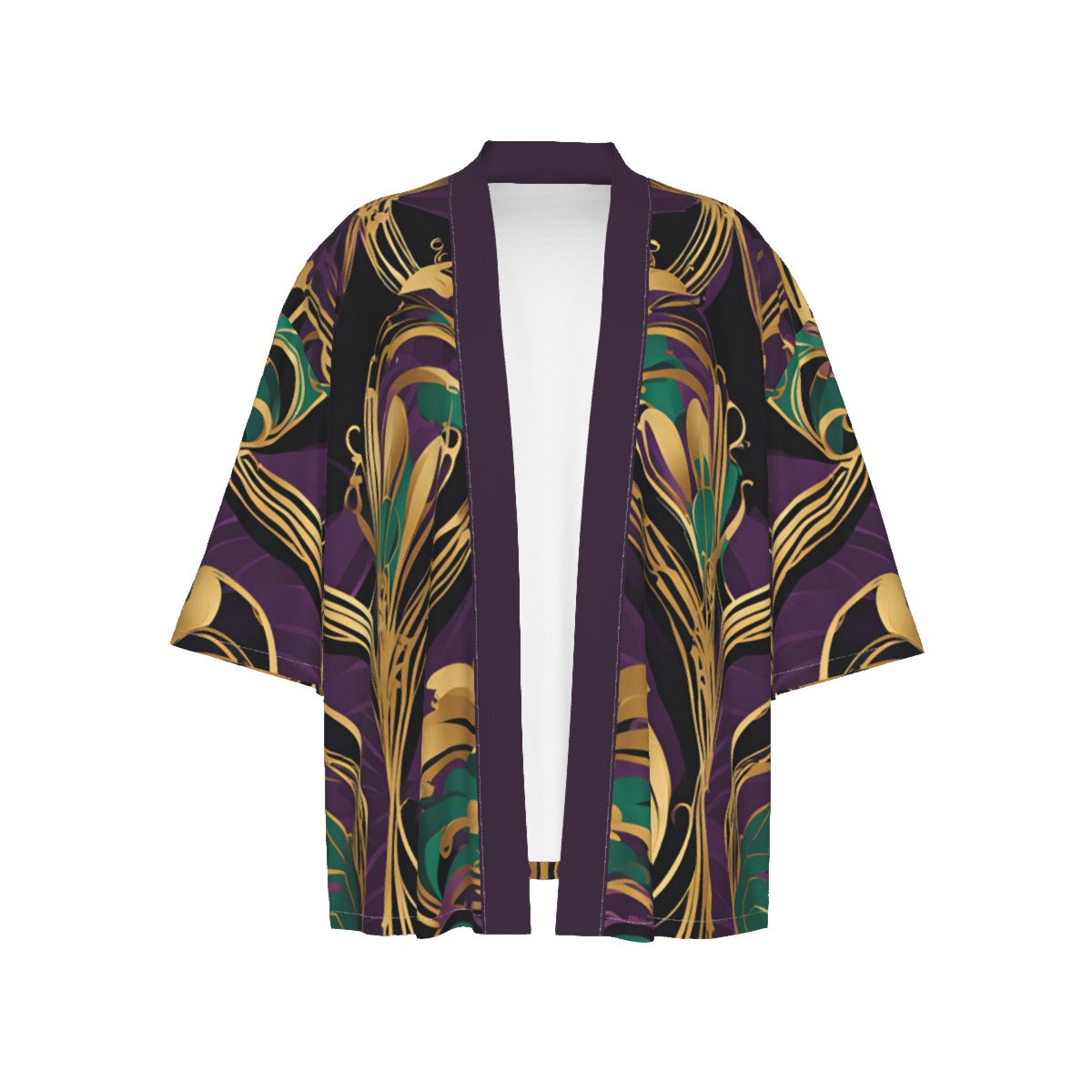 PGP Holiday Mardi Gras Être Avoir Drop-shoulder Short Coat – Casual Open Style & Lightweight