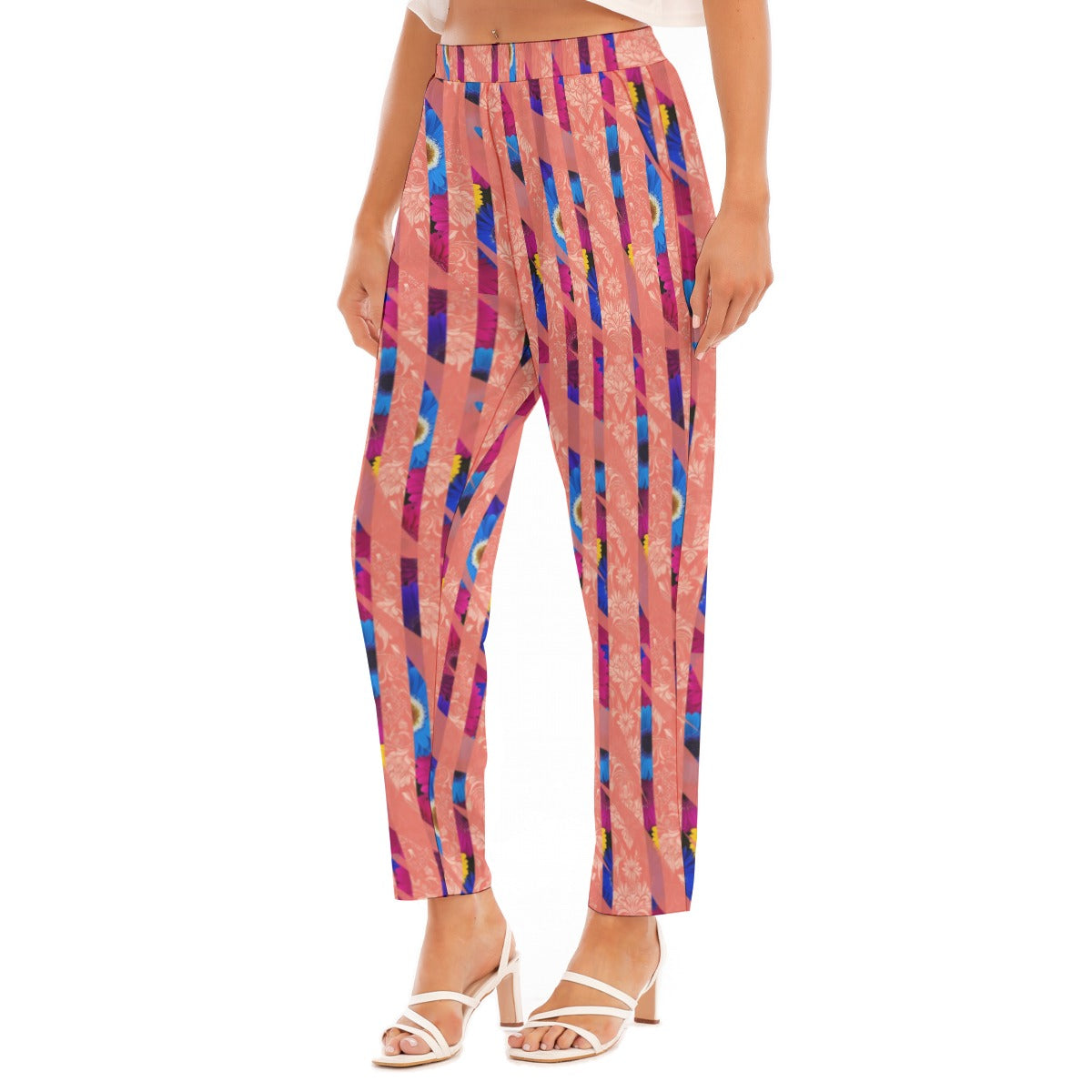 PGP Holiday Women's Bold Bloom Loose Straight-leg Pants with Four-way Stretch
