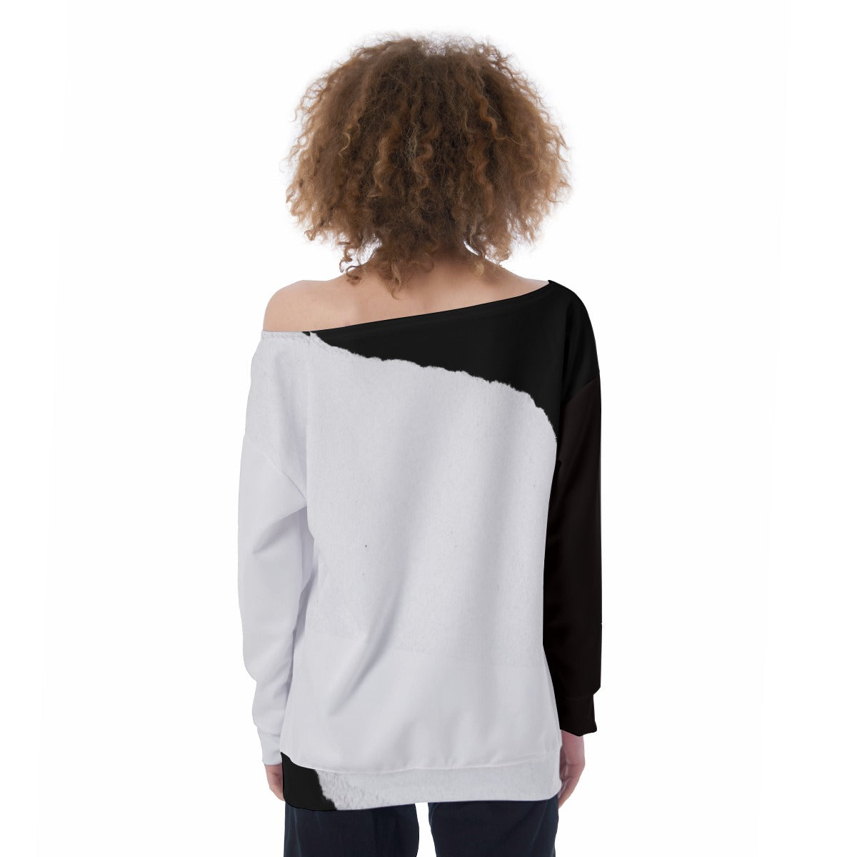 PGP Holiday Unity Oversized Women's Off-Shoulder Sweatshirt – Stylish, Comfy & Feminine