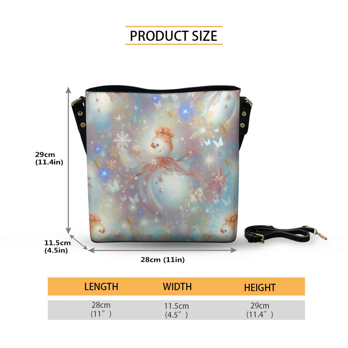 PGP Holiday Many A Wish Minimalist Square Crossbody Bucket Bag - Voted #1