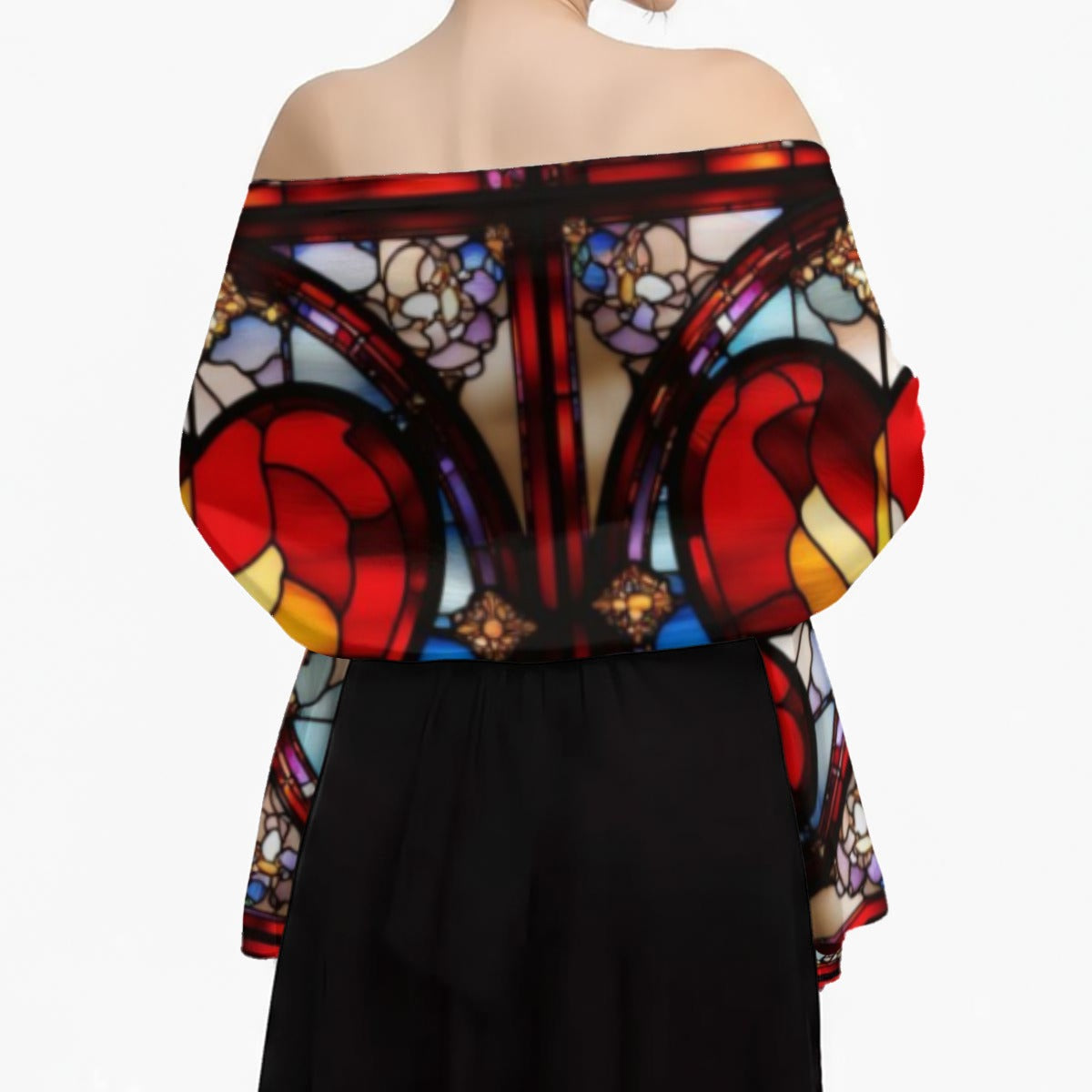 Valenedit | Glassworks IV Scarf — Stained-Glass Inspired Paris Chiffon