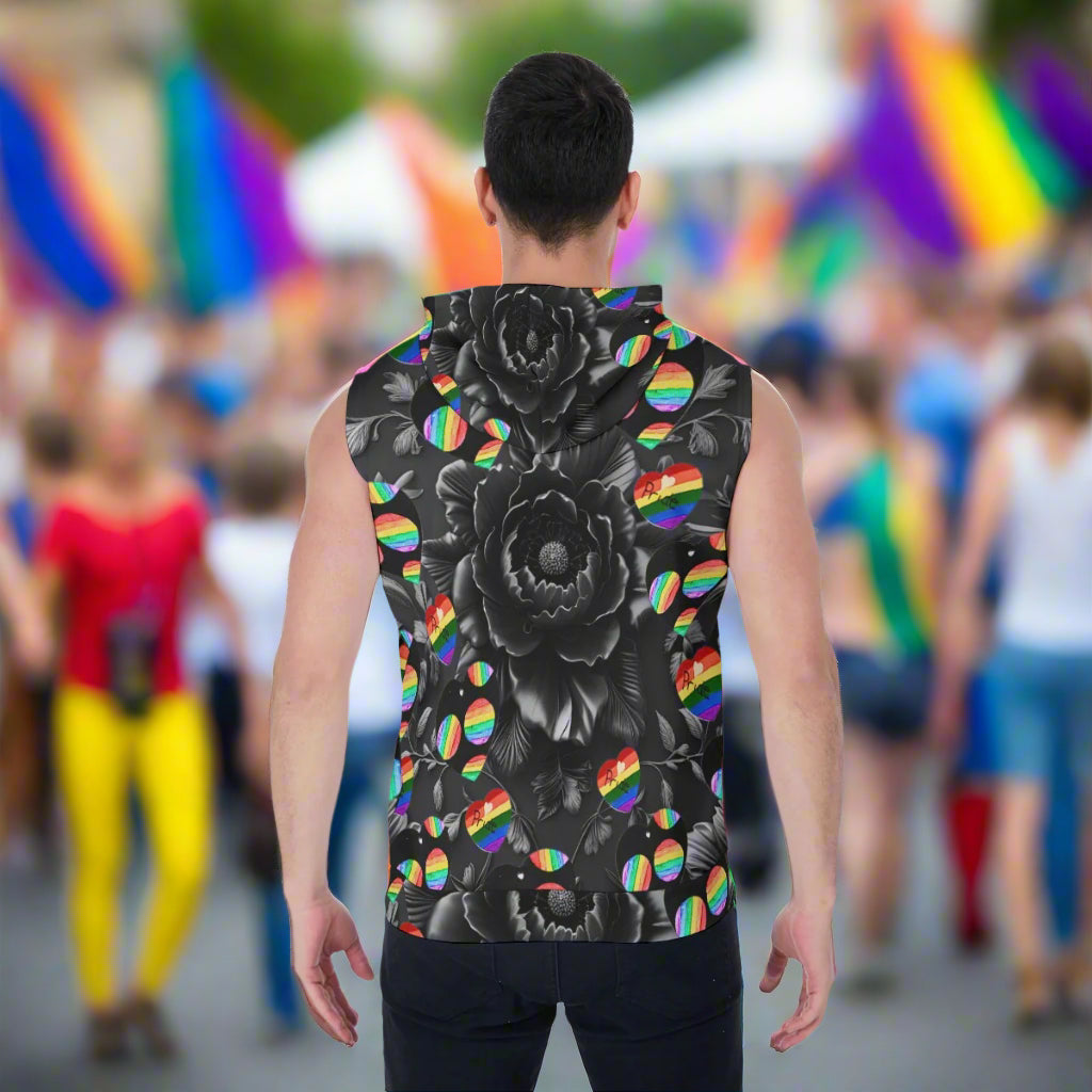 PGP Holiday Suzanne Pride 2025 Men's Zipper-Up Sleeveless Hoodie
