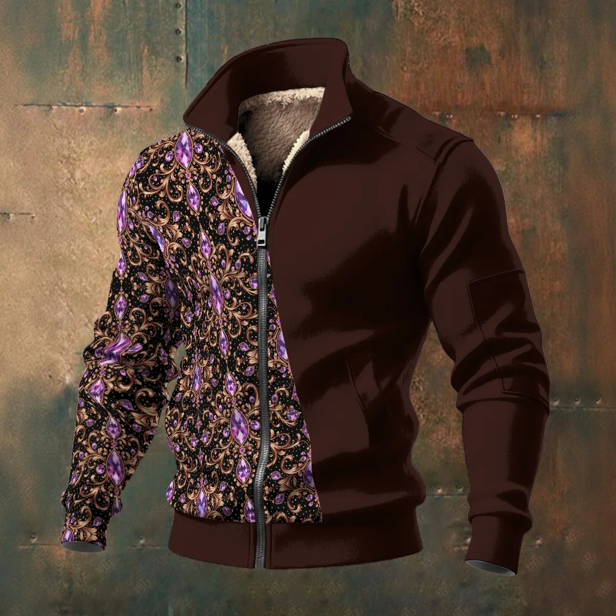 PGP Holiday Healing Luxury Sherpa Fleece Full-Zip Jacket