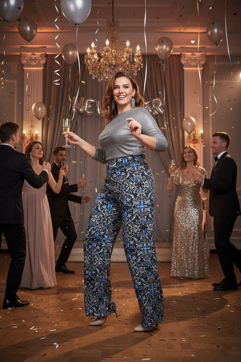 PGP Holiday Clarity Comfort Cut Wide-Leg Pants