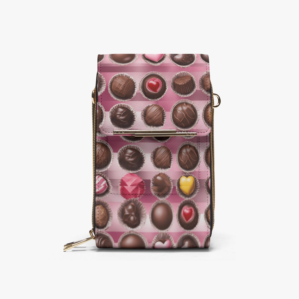 PGP Holiday Valentine's Candy Cross Body Phone Bag | Stylish PU Leather Handbag with 4 Compartments