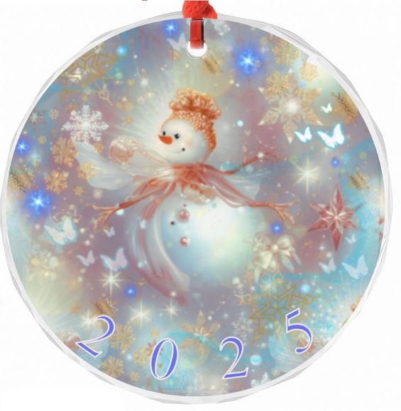 PGP Holiday Many A Wish Natural Edge 2025 Clear Glass Hanging Ornament - Voted #1