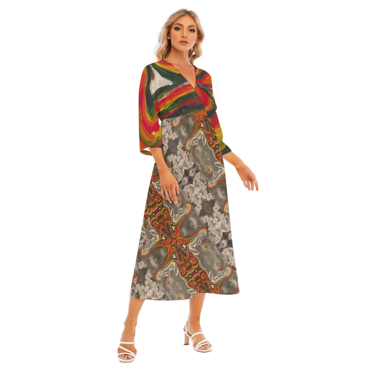 Under Grandmothers Moon Gypsie Cross Over Gown | Effortless Boho Elegance