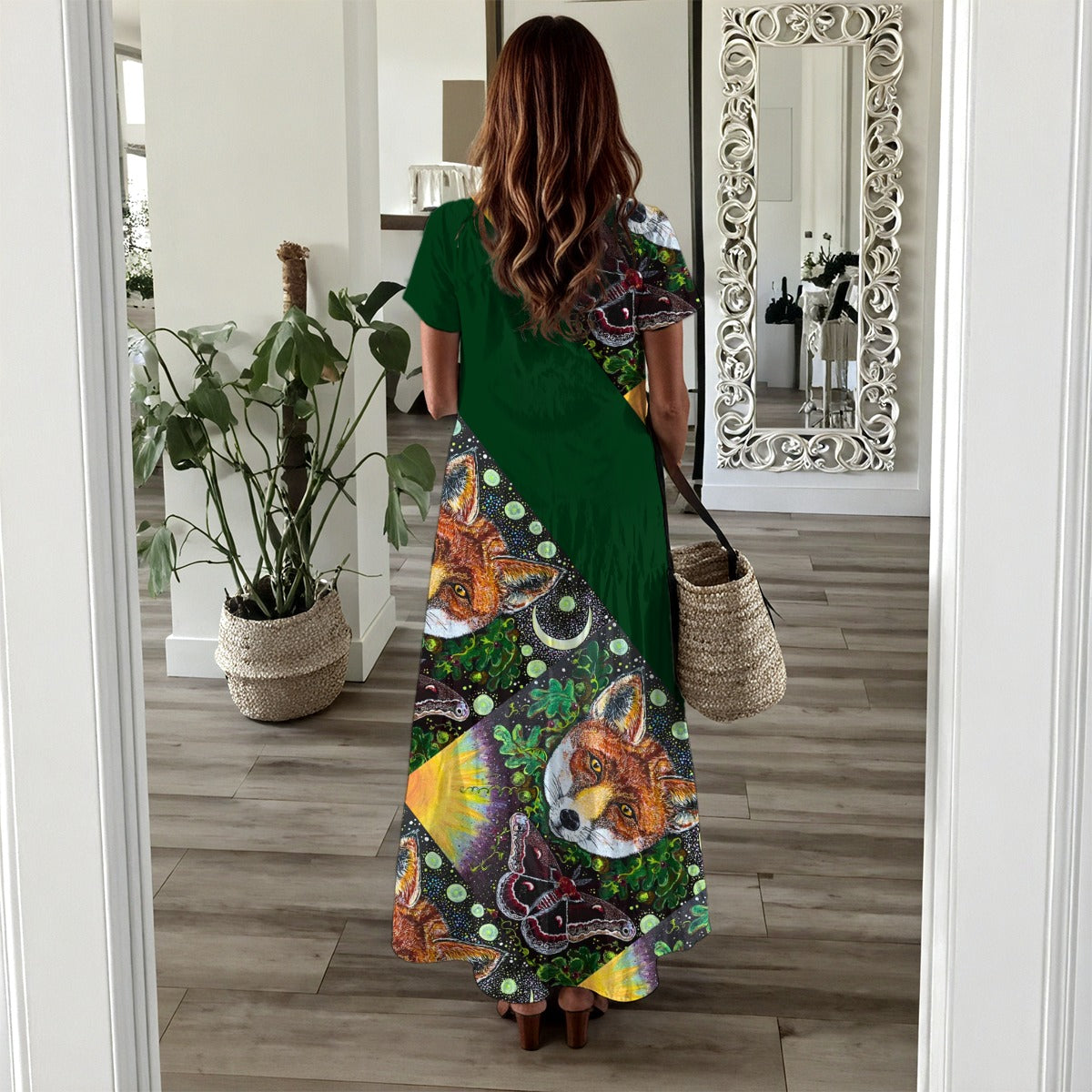 Margeaux Foxfire Long Dress - Deep Emerald