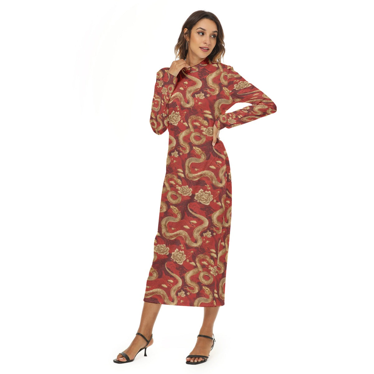 PGP Holiday Golden Serpent Hip Dress | Lunar New Year Chic