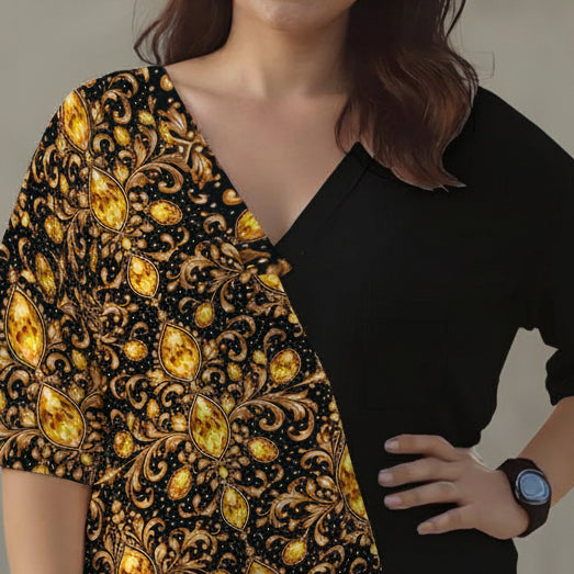 PGP Holiday Confidence V-Neck Short Sleeve Top