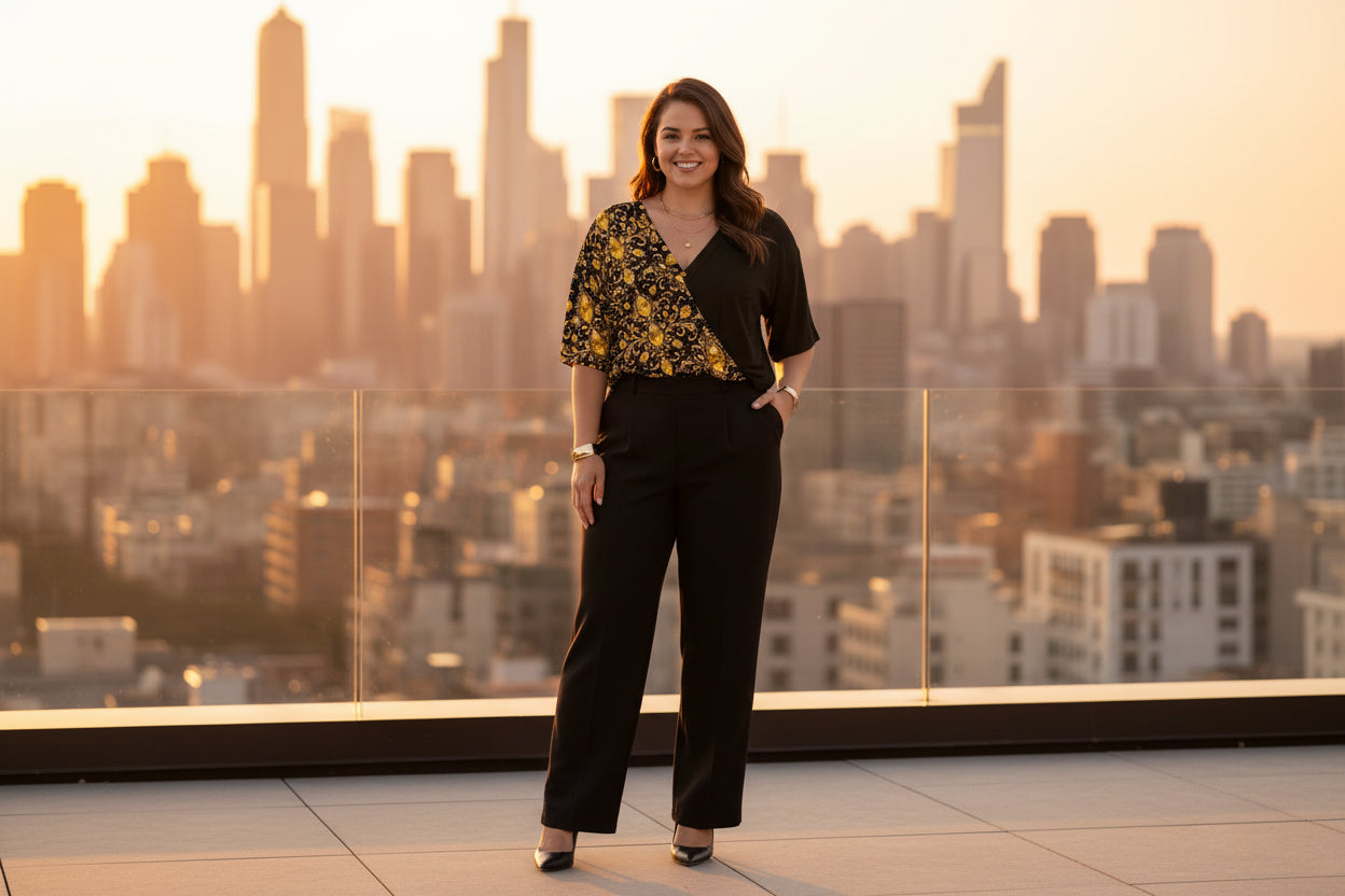 PGP Holiday Confidence V-Neck Short Sleeve Top