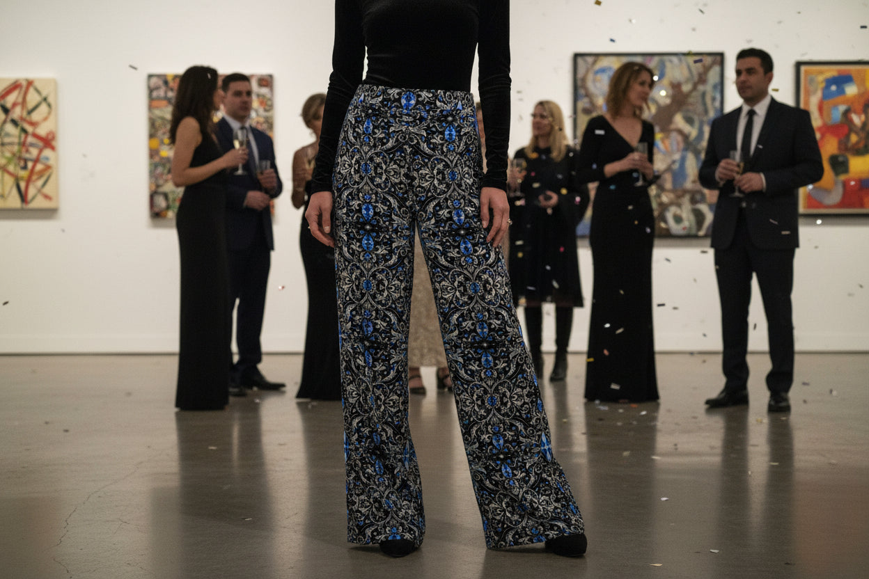 PGP Holiday Clarity Comfort Cut Wide-Leg Pants