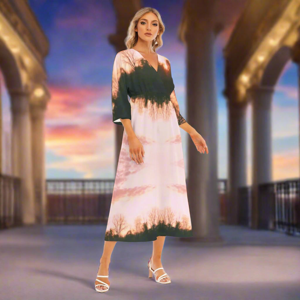 PGP Holiday | Stacy Lock 7 Mid-Sleeve Tunic Top Long Dress – Effortless Elegance with All-Day Ease