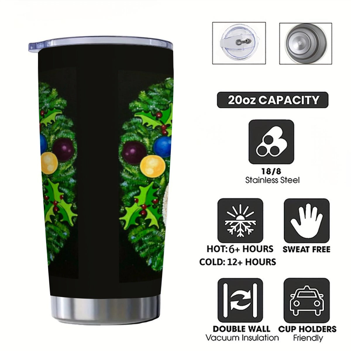 Margeaux Wooly Wonderland Custom 20oz Tumbler With Sliding Lid