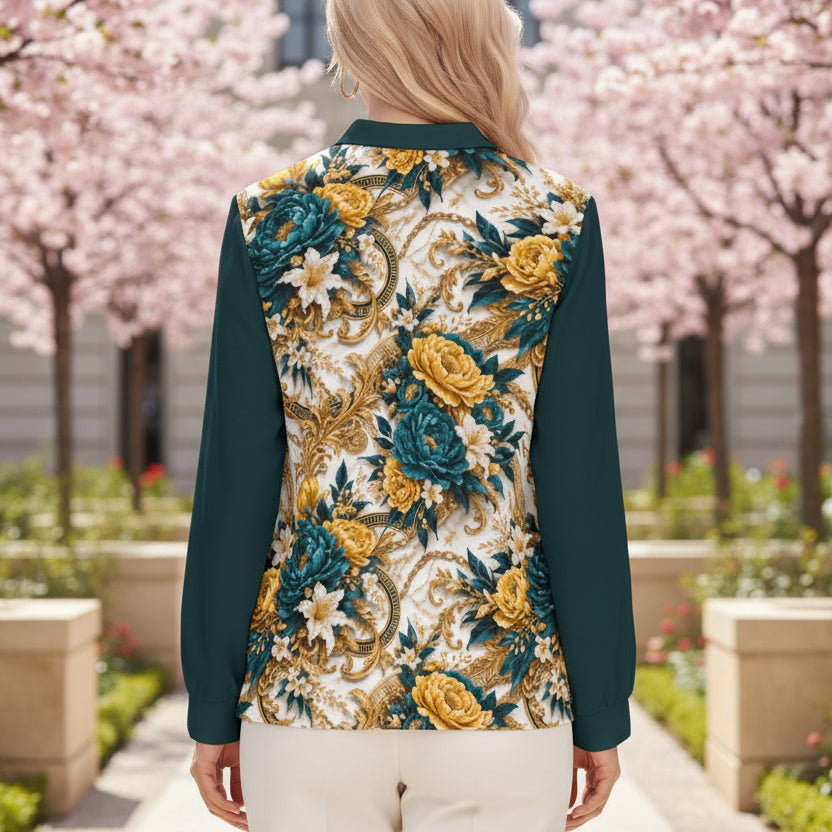 PGP Holiday WANDERSPRING Intuition Baroque Floral Women’s Blouse