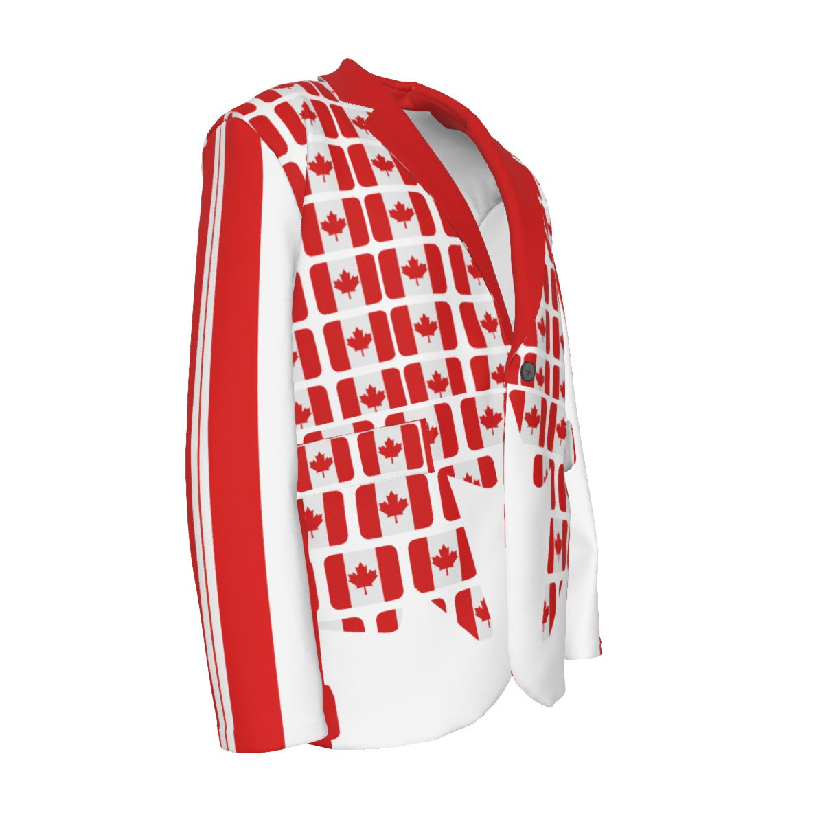 PGP Holiday Canadian Flag Day Flat Lapel Collar Casino Blazer – Stylish & Lightweight