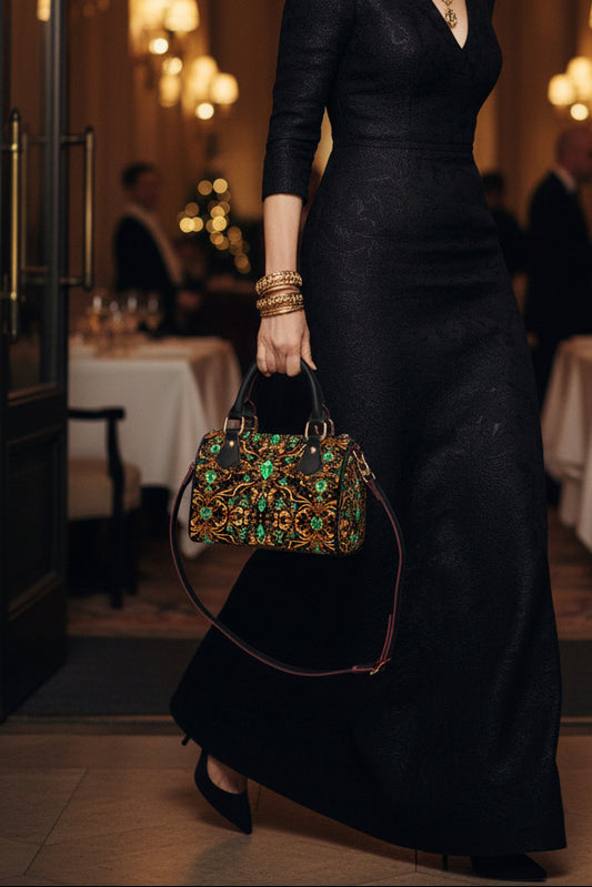 PGP Holiday Growth Classic Barrel-Shaped Handbag