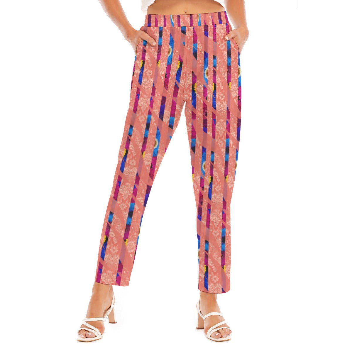 PGP Holiday Women's Bold Bloom Loose Straight-leg Pants with Four-way Stretch