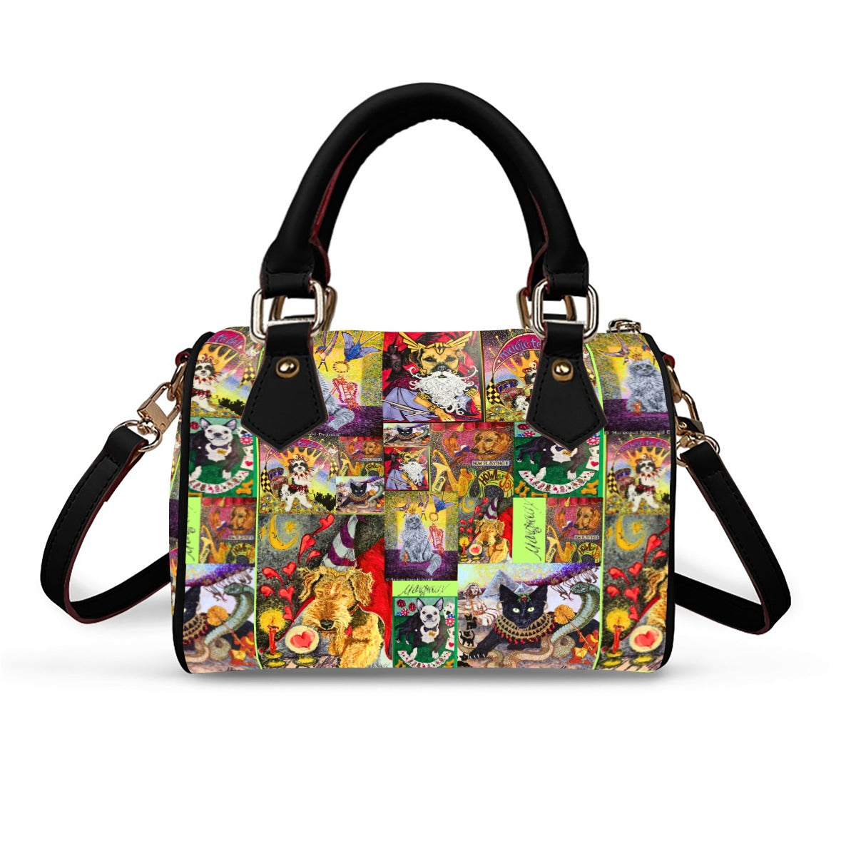 Margeaux Unleashed Classic Barrel-Shaped Animal Free Leather Handbag