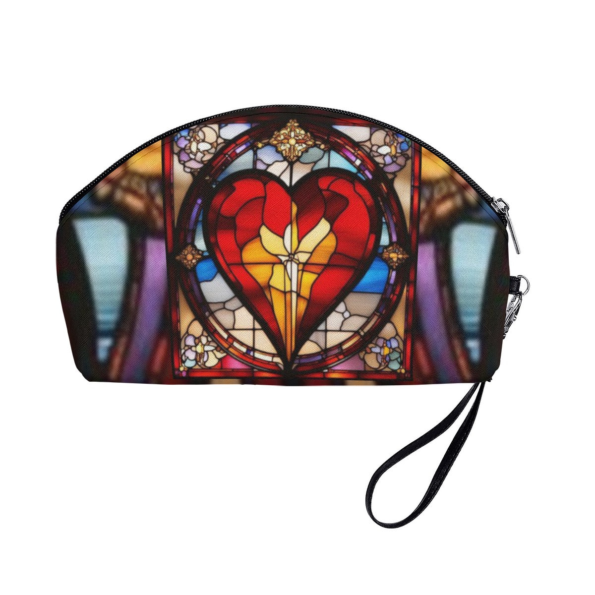 Valenedit | Glassworks IV Curved Cosmetic Bag — Stained-Glass Inspired Travel Pouch