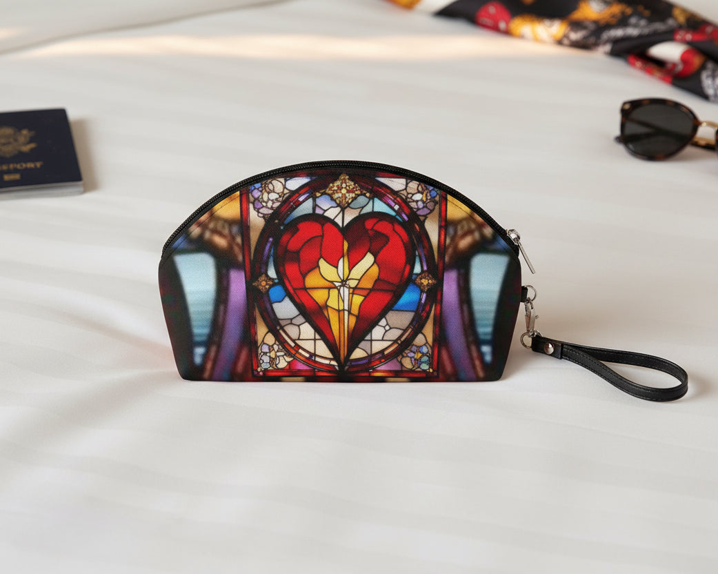 Valenedit | Glassworks IV Curved Cosmetic Bag — Stained-Glass Inspired Travel Pouch