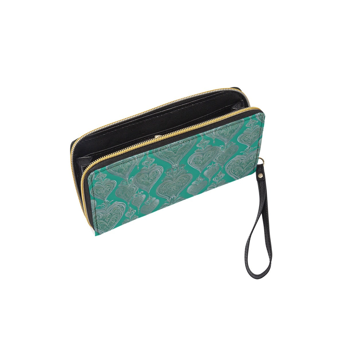 PGP Holiday She Prefers Silver Line - Mint - Folio Wallet with Wrist Strap