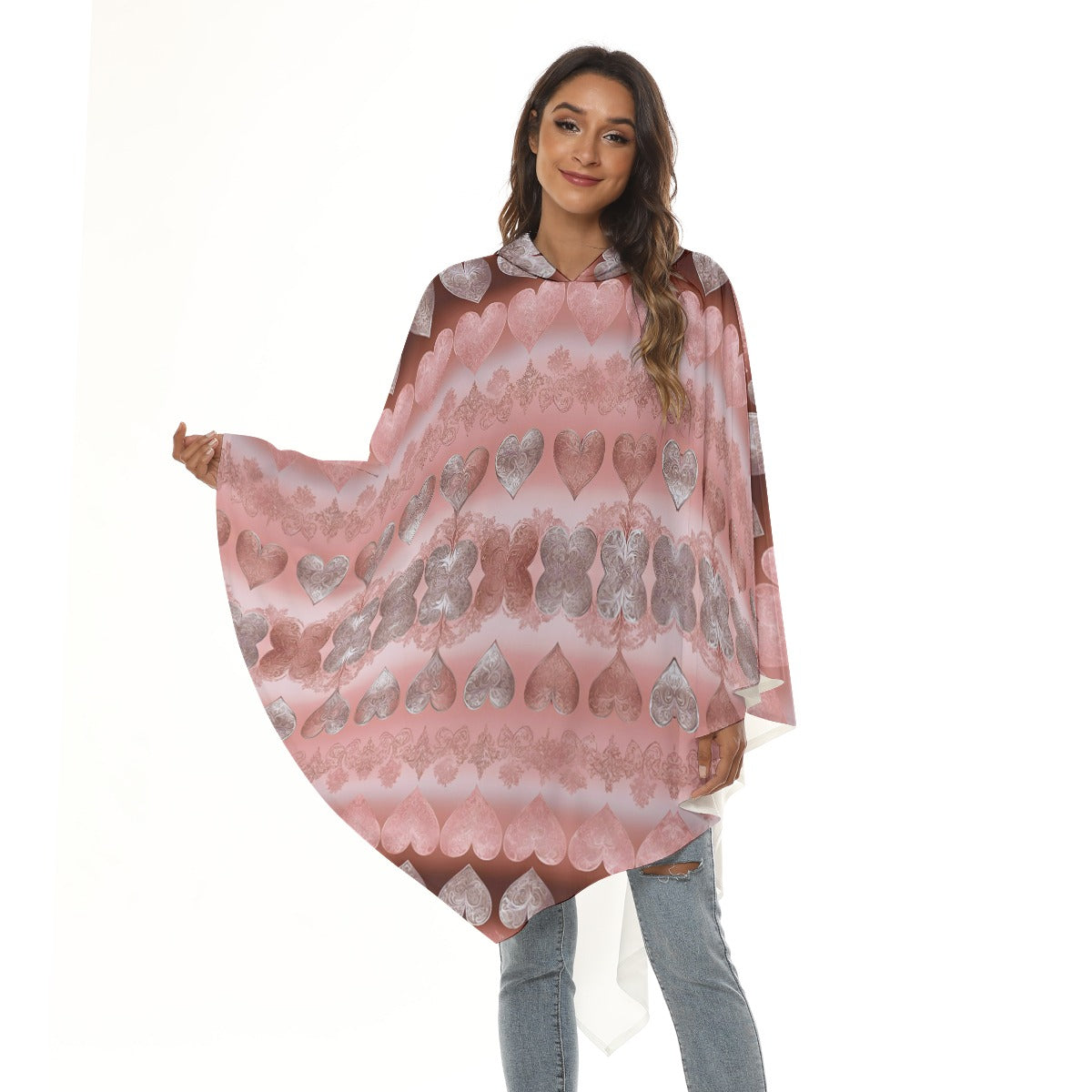 PGP Holiday She Prefers Silver Line - Black Tea - Unisex Moon Shadow Hooded Cloak