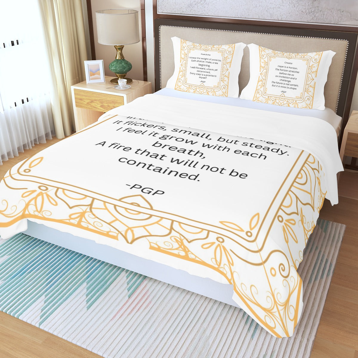 PGP Holiday InspireShift Duvet Bedding Set – 3 Poems for Inspiration