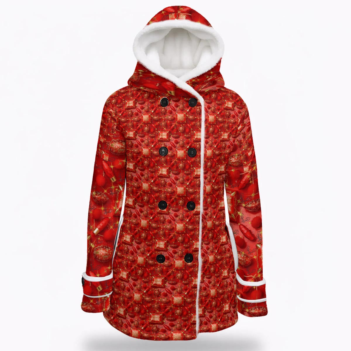 PGP Holiday After Hours Hooded Double-Breasted Winter Coat With Fleece - Voted #1