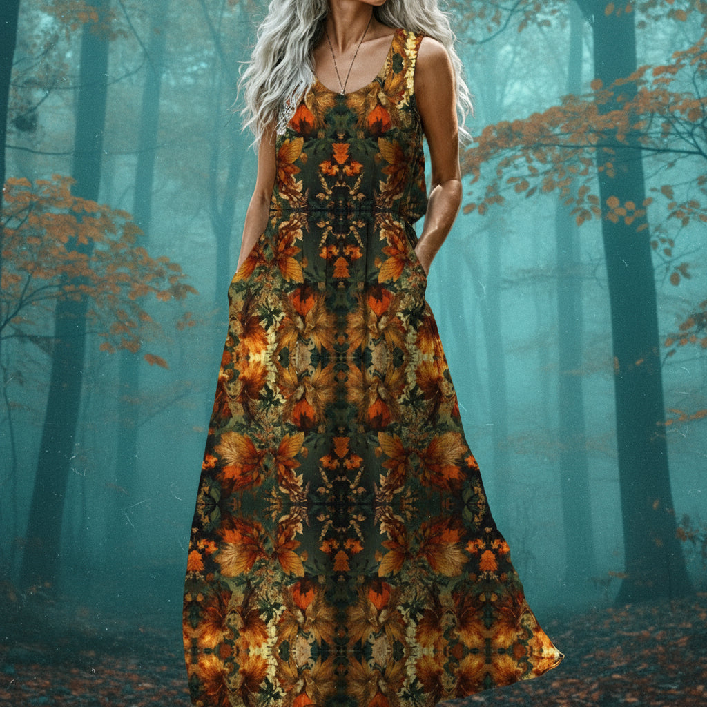 PGP Holiday Kerridwen Sleeveless Maxi Dress | Dark Academia Autumn-Inspired Maxi Dress