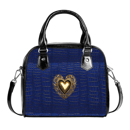 PGP Holiday 2025 Isis "Undine" Handbag With Single Shoulder Strap - Egyptian Blue Alligator Print