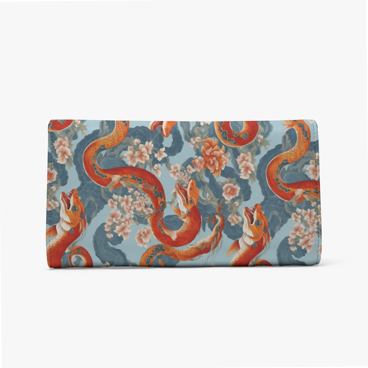 PGP Holiday Foldable Wallet | Blossom Serpent Orange & Blue | Prosperity & Growth