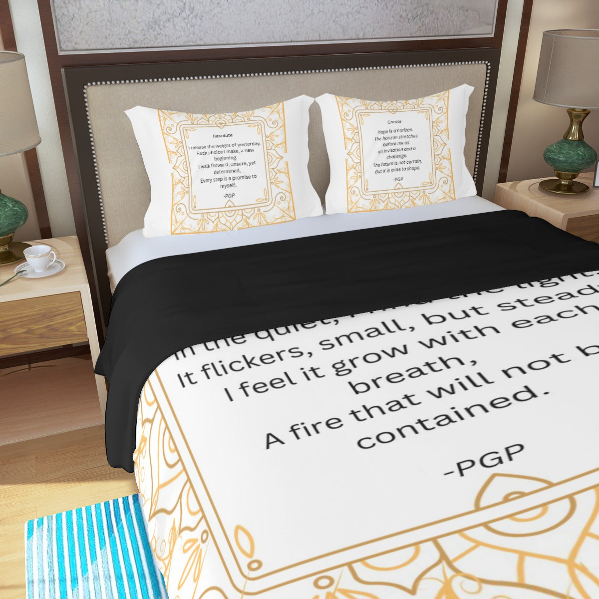 PGP Holiday InspireShift Duvet Bedding Set – 3 Poems for Inspiration
