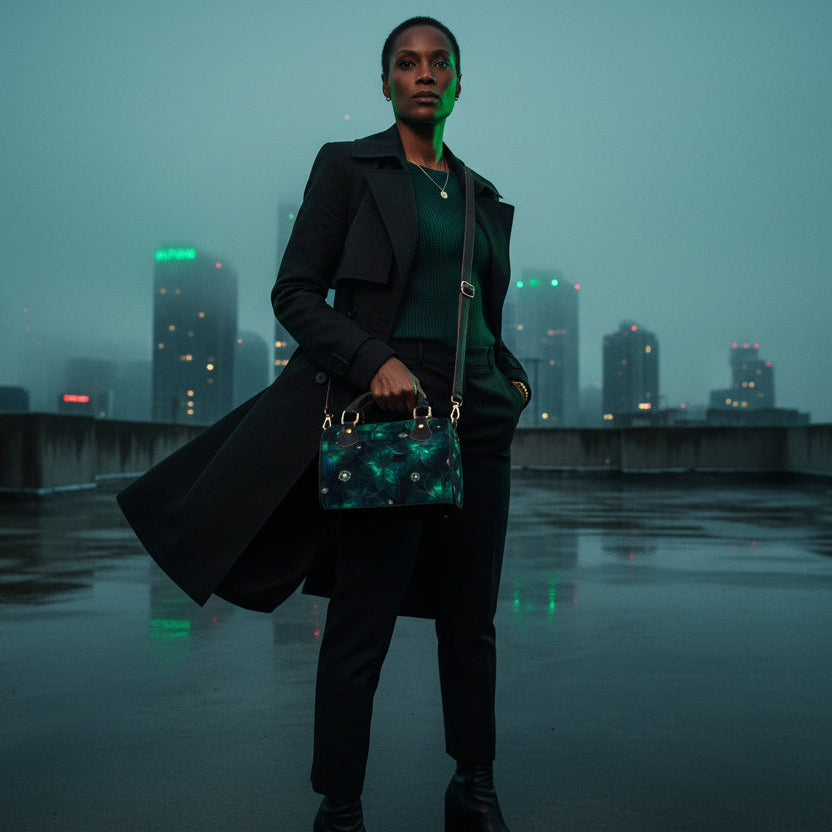 PGP HOLIDAY WHISPER OF ÉIRE | FAE | Classic Barrel-Shaped Animal-Free Leather Handbag