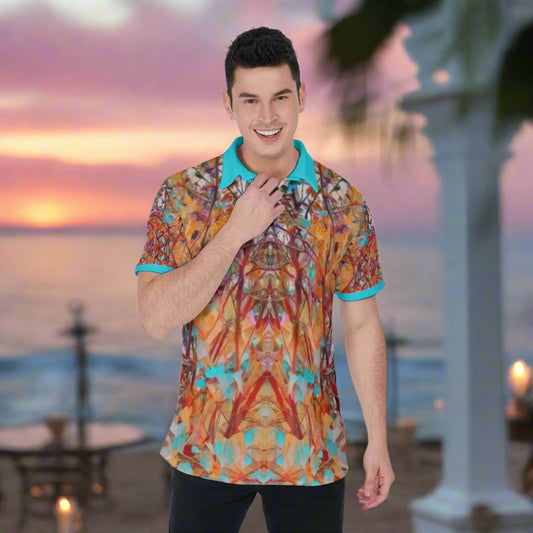 PGP Holiday Lilac Bloom Men's Polo Shirt