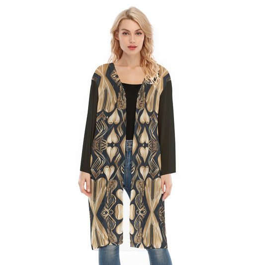 PGP Holiday Eros Époque Mesh Cardigan - Black & Gold Art Deco | Timeless Valentine's Style