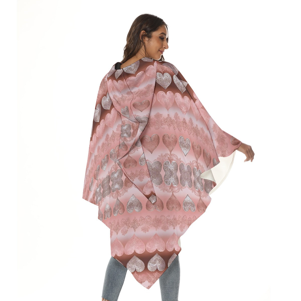 PGP Holiday She Prefers Silver Line - Black Tea - Unisex Moon Shadow Hooded Cloak