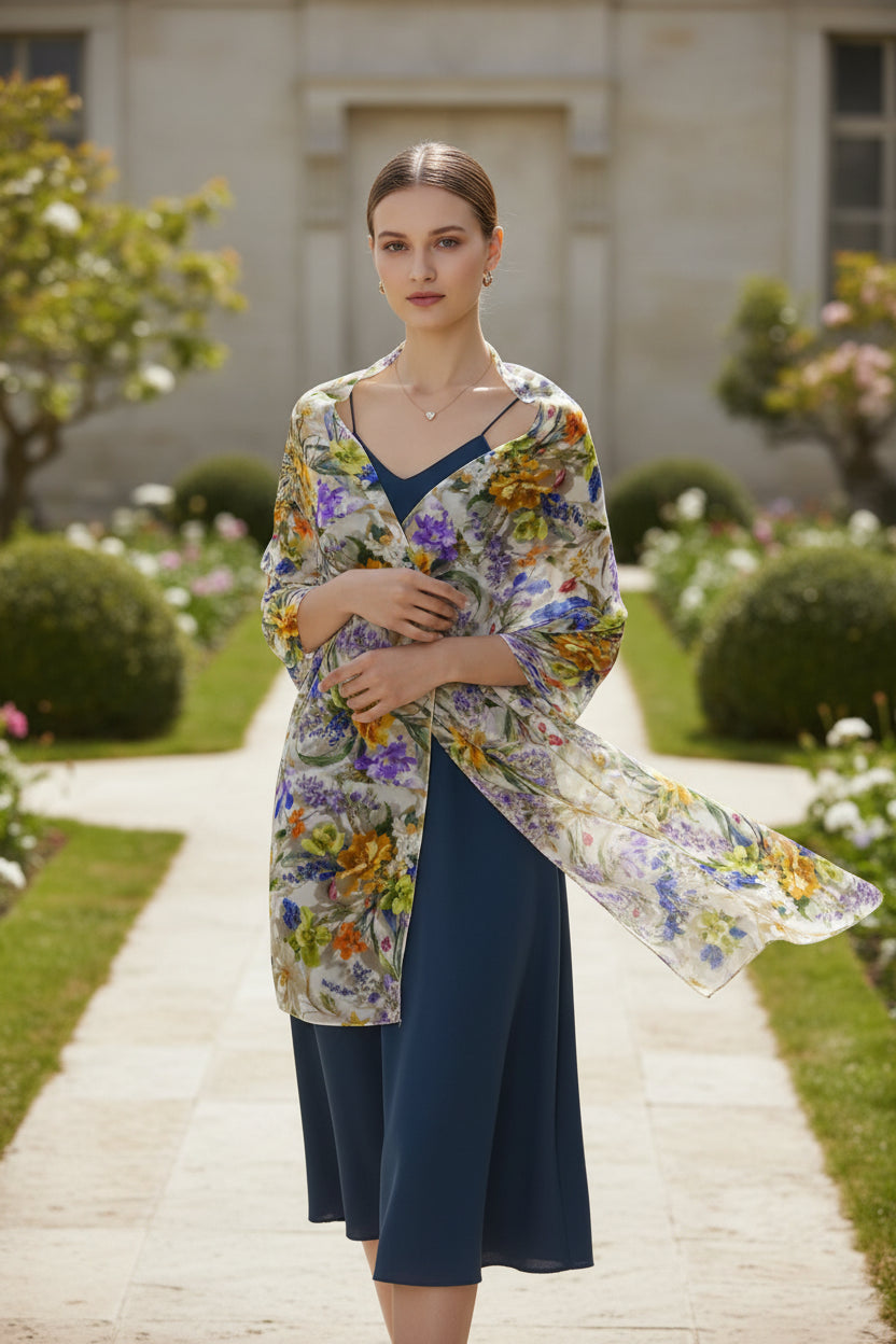 PGP Holiday WANDERSPRING Hope Botanical Silk-Feel Rectangle Scarf