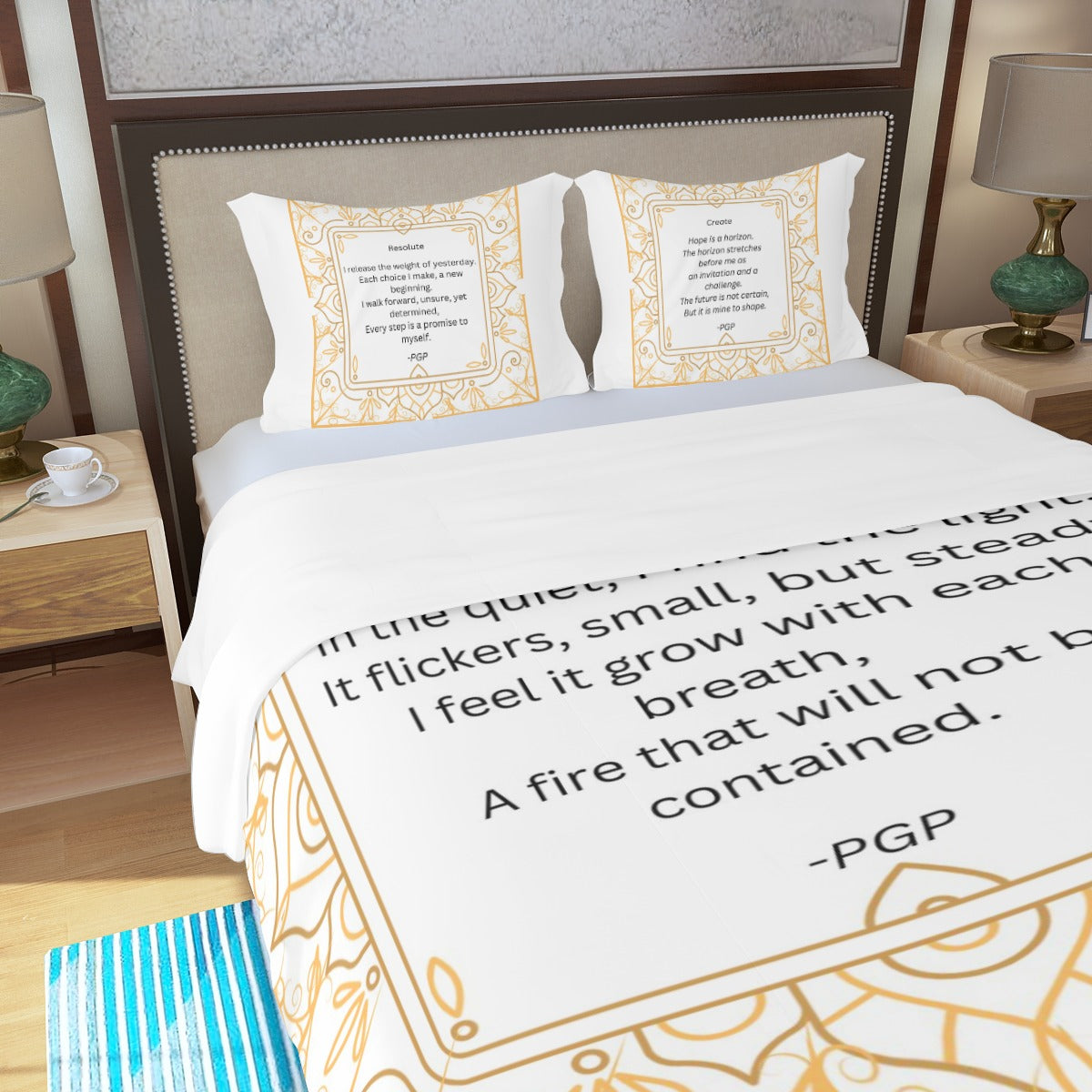 PGP Holiday InspireShift Duvet Bedding Set – 3 Poems for Inspiration