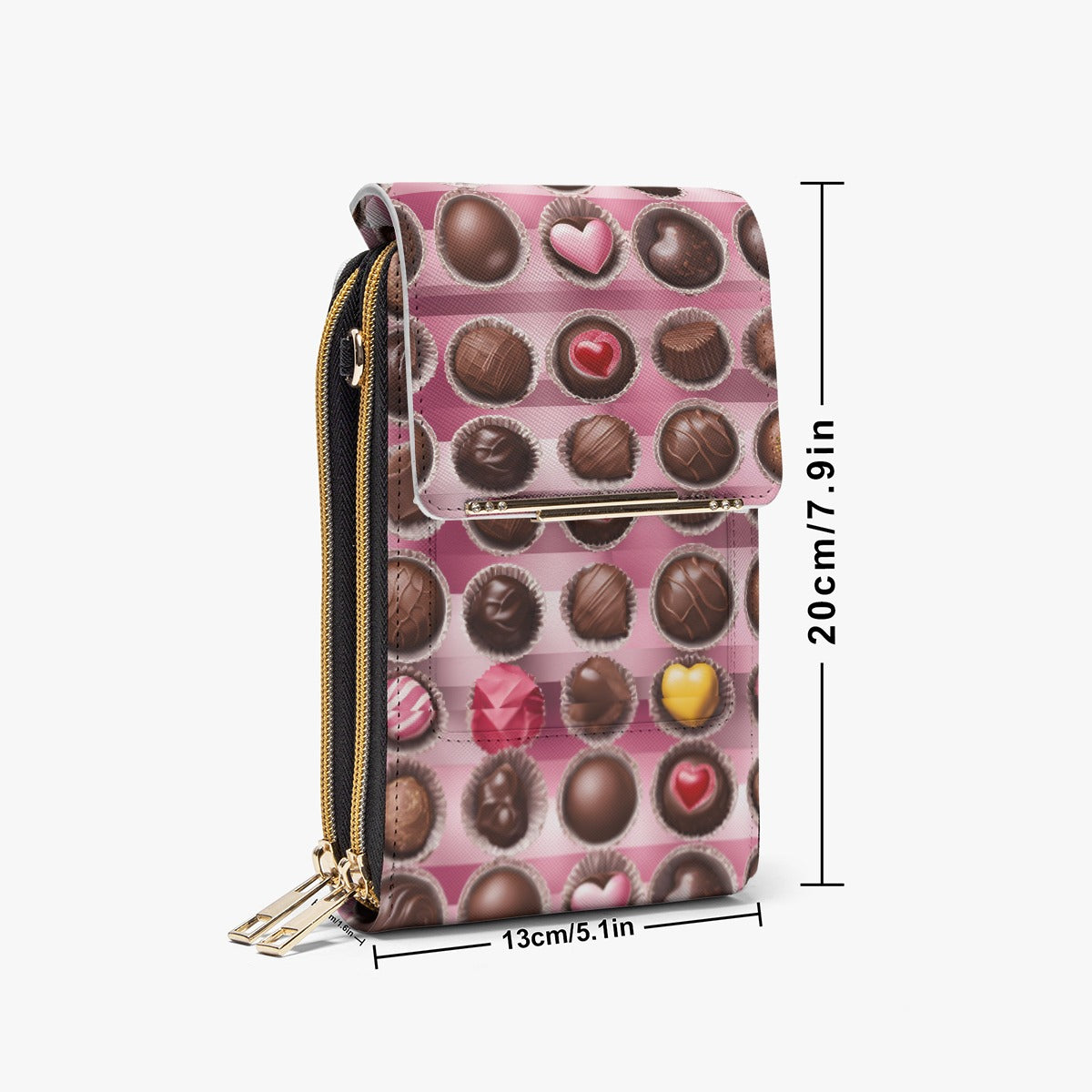 PGP Holiday Valentine's Candy Cross Body Phone Bag | Stylish PU Leather Handbag with 4 Compartments