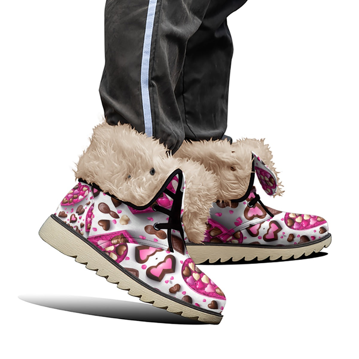 PGP Holiday Valen-Floof Women's Plush Boots - Xi Shi Pattern