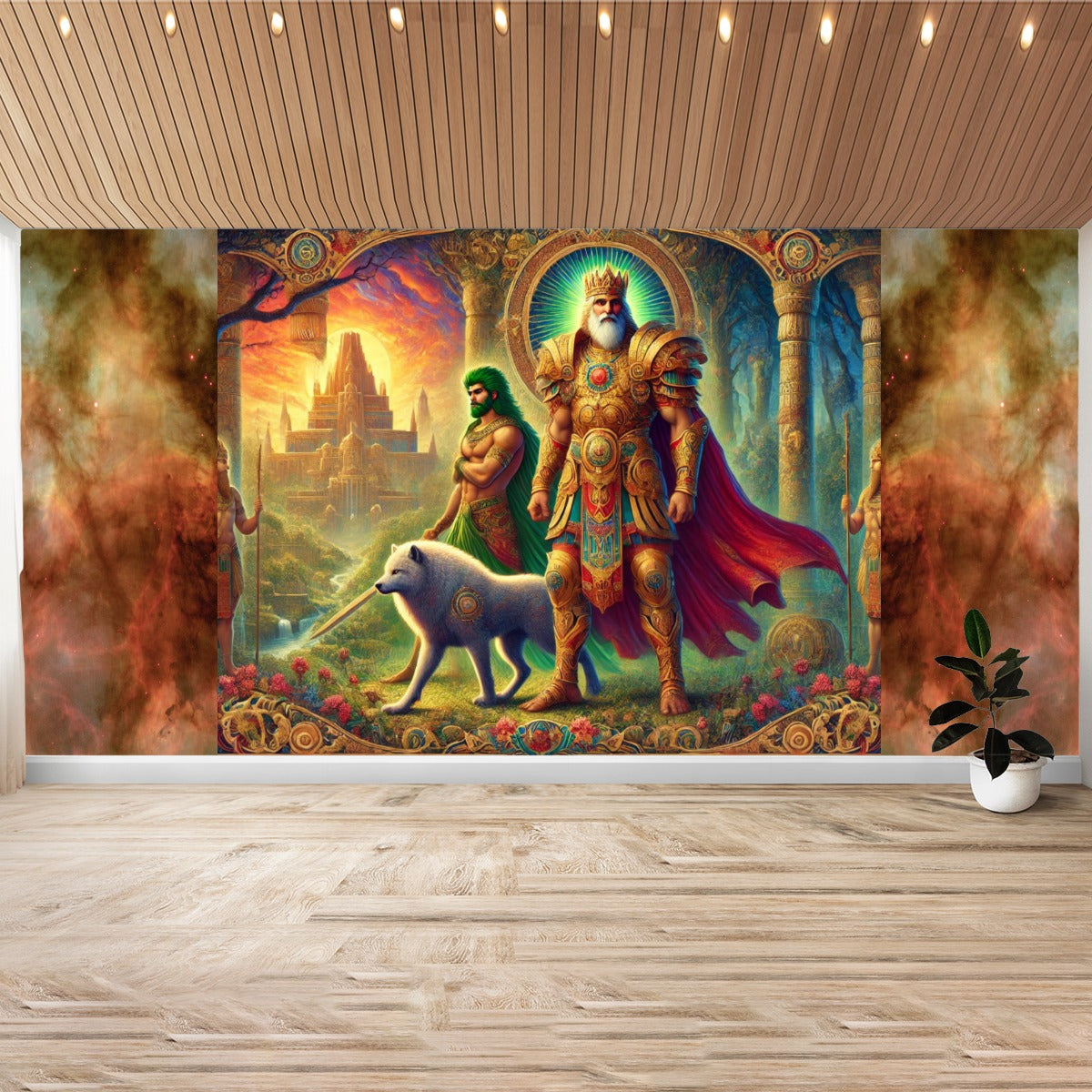 PGP Holiday Eternal Arcana Series Adhesive Mural - January The Wizard | Oversize PVC Wall Sticker