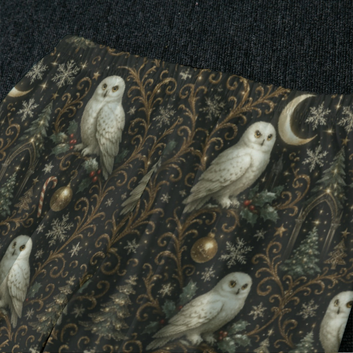 All-Over Print Women's Raglan Sleeve Pajamas With Wide Ankles