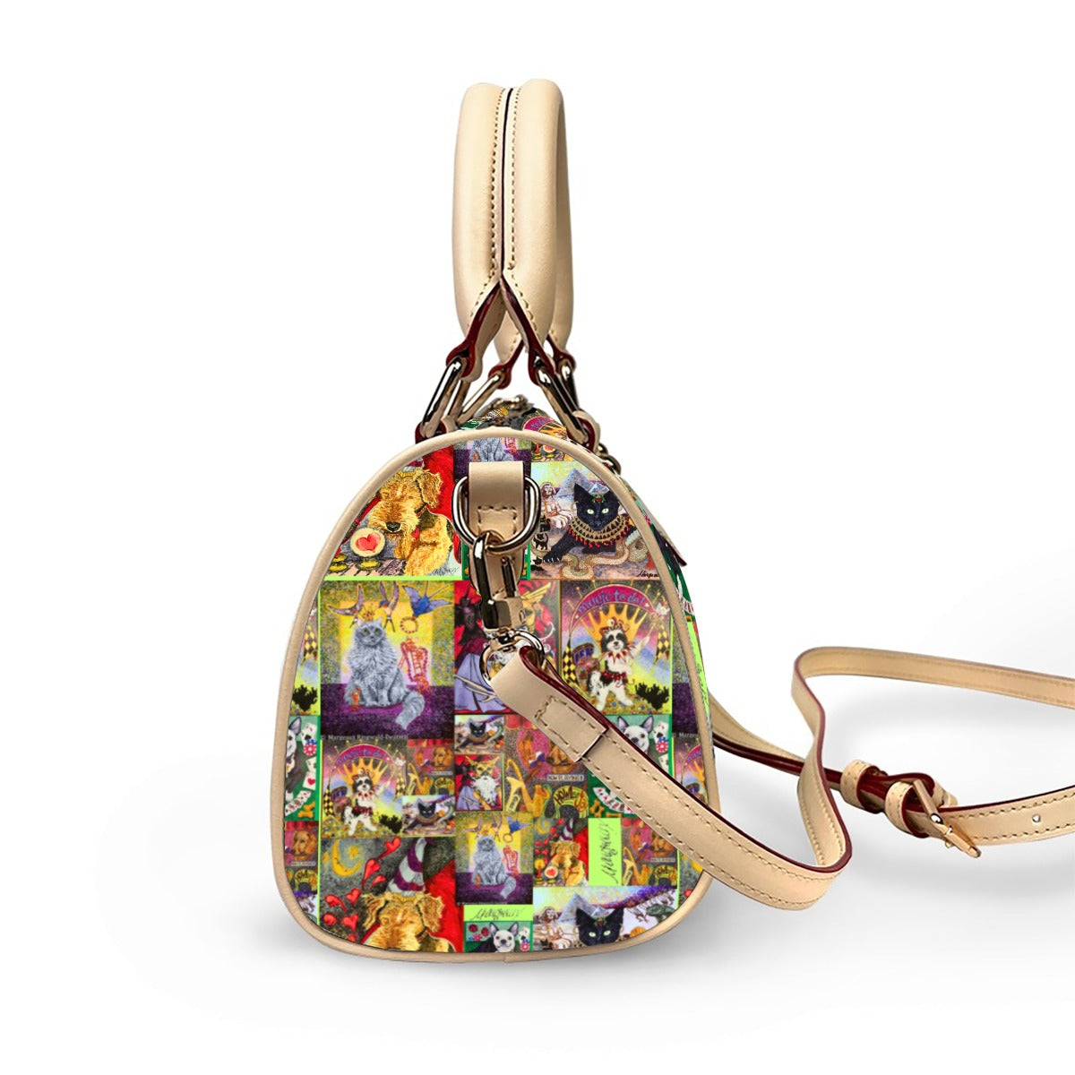 Margeaux Unleashed Classic Barrel-Shaped Animal Free Leather Handbag