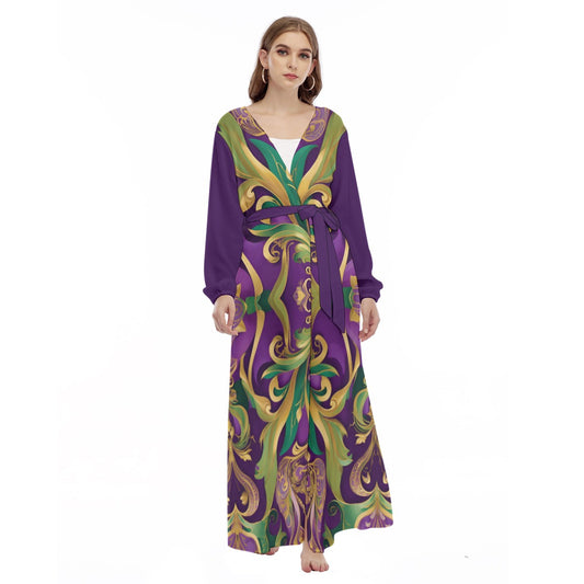 PGP Holiday Mardi Gras Lightweight Movement Overcoat – Elegant, Flowing & Versatile